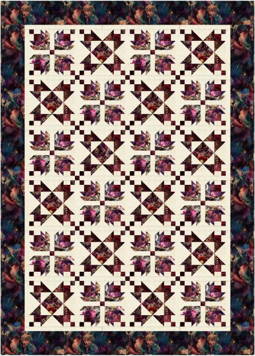 Midnight Flowers and Stars by 